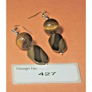 Tiger Eye Gemstone Earring Metaphysical, Purifies the system after  427